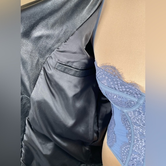 Schott NYC 90’s Women’s Vintage LEATHER BIKER LONG JACKET SIZE:10 - Picture 9 of 15